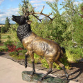 Garden Decor Metal Craft Bronze Life Size Elk Statue
